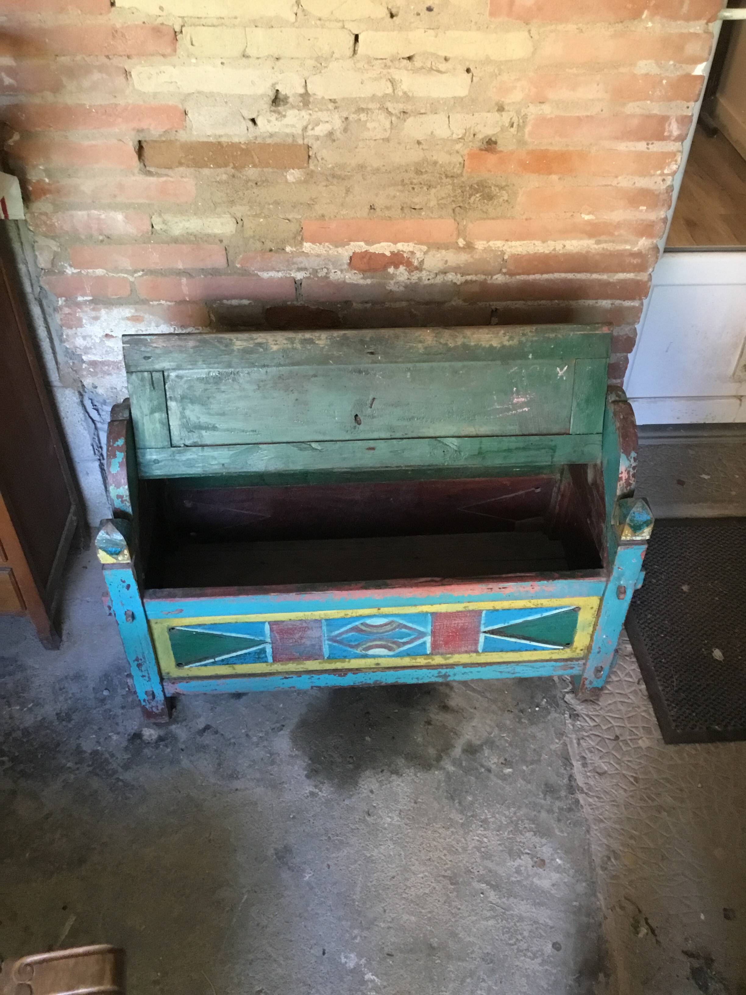 Ancient Indian wooden chest