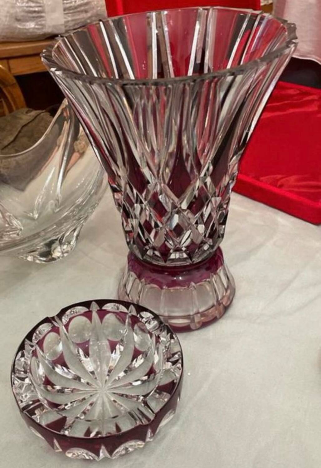 Large Saint Louis crystal vase