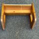 Vintage wooden and mosaic stool bench from the 1960s.