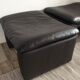 Pouf ottoman Jori en cuir des années 70-80