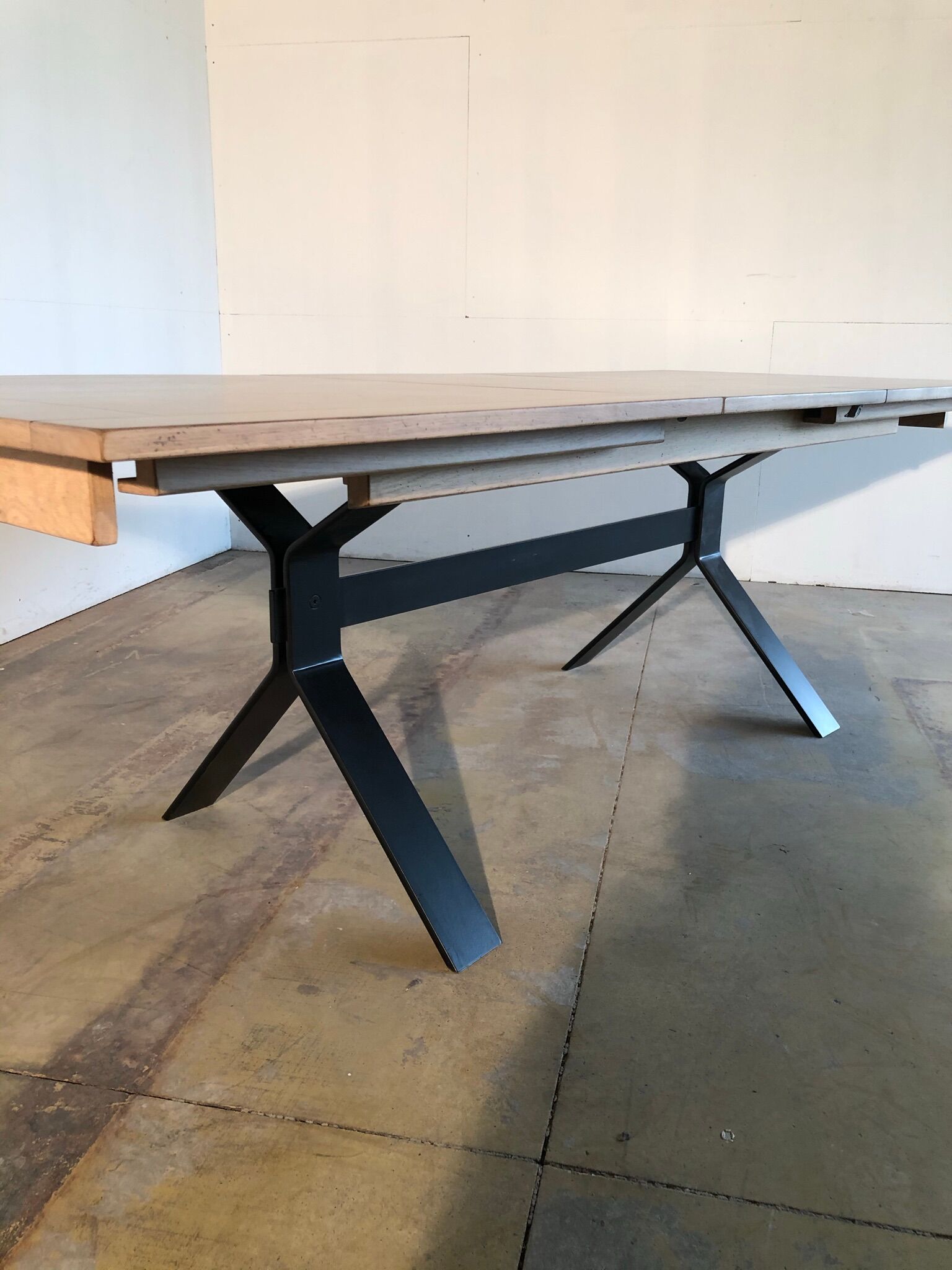 Industrial extension dining table