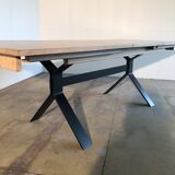 Industrial extension dining table