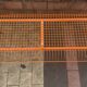 Banc design IKEA modèle Västeron en métal orange vers 1980 par Inml