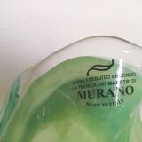 Vase en verre de Murano vert, Italie