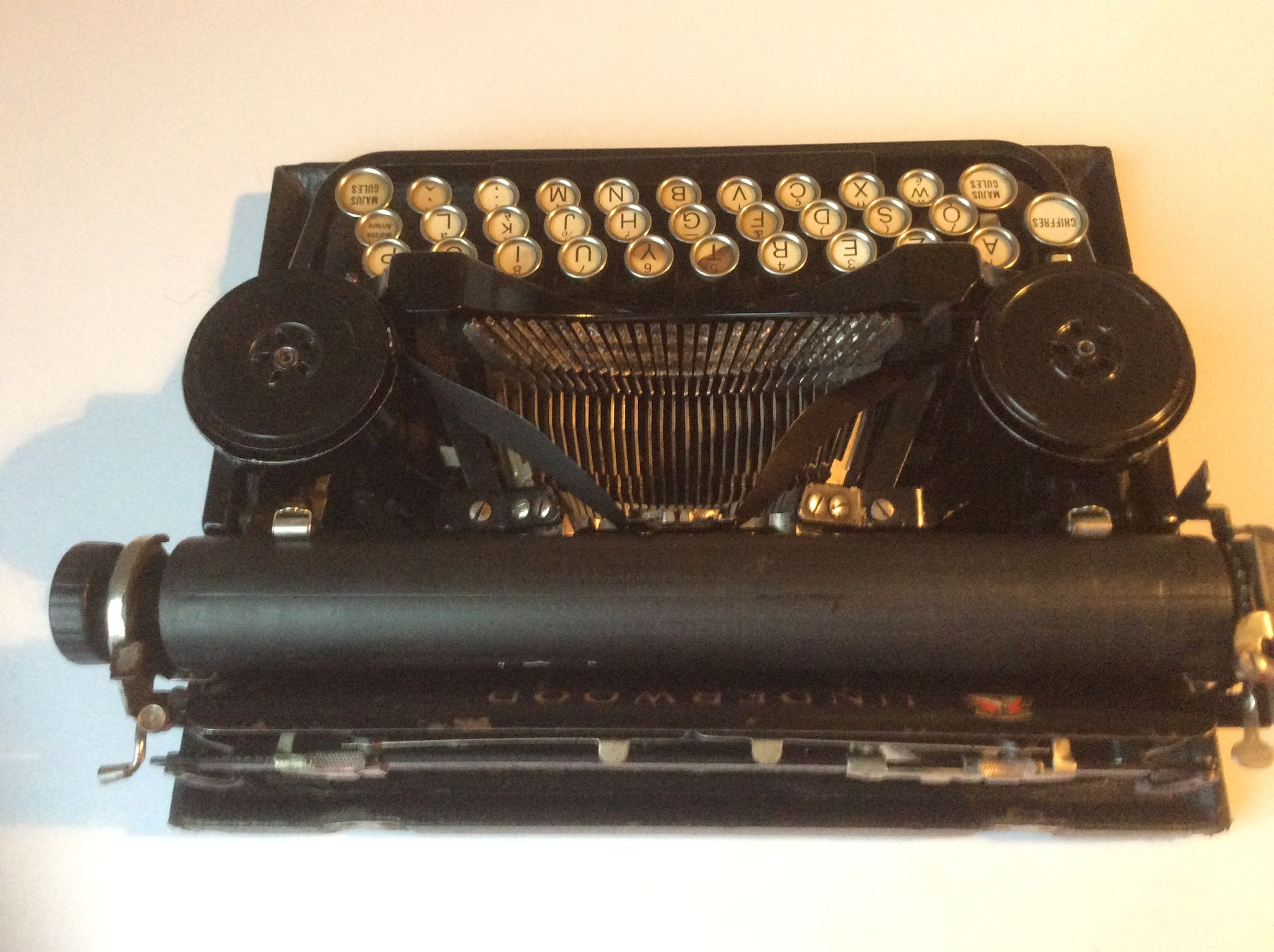 Typewriter Underwood portable Elliott - Fisher 3 Bank