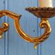 French Bronze Wall Sconces: Pair of 2-Branch Lights, C1950s