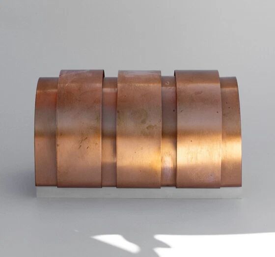 Hans-Agne Jakobsson wall lamp in copper, model V155 - Sweden, 1960s
