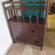 Support buffet bibus woven rattan 2 doors in caning - vintage 60s/70s