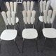 Set of six "Peacock Style" dining chairs.