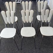 Ensemble de six chaises de salle à manger "Style Paon"
