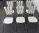 Set of six "Peacock Style" dining chairs.
