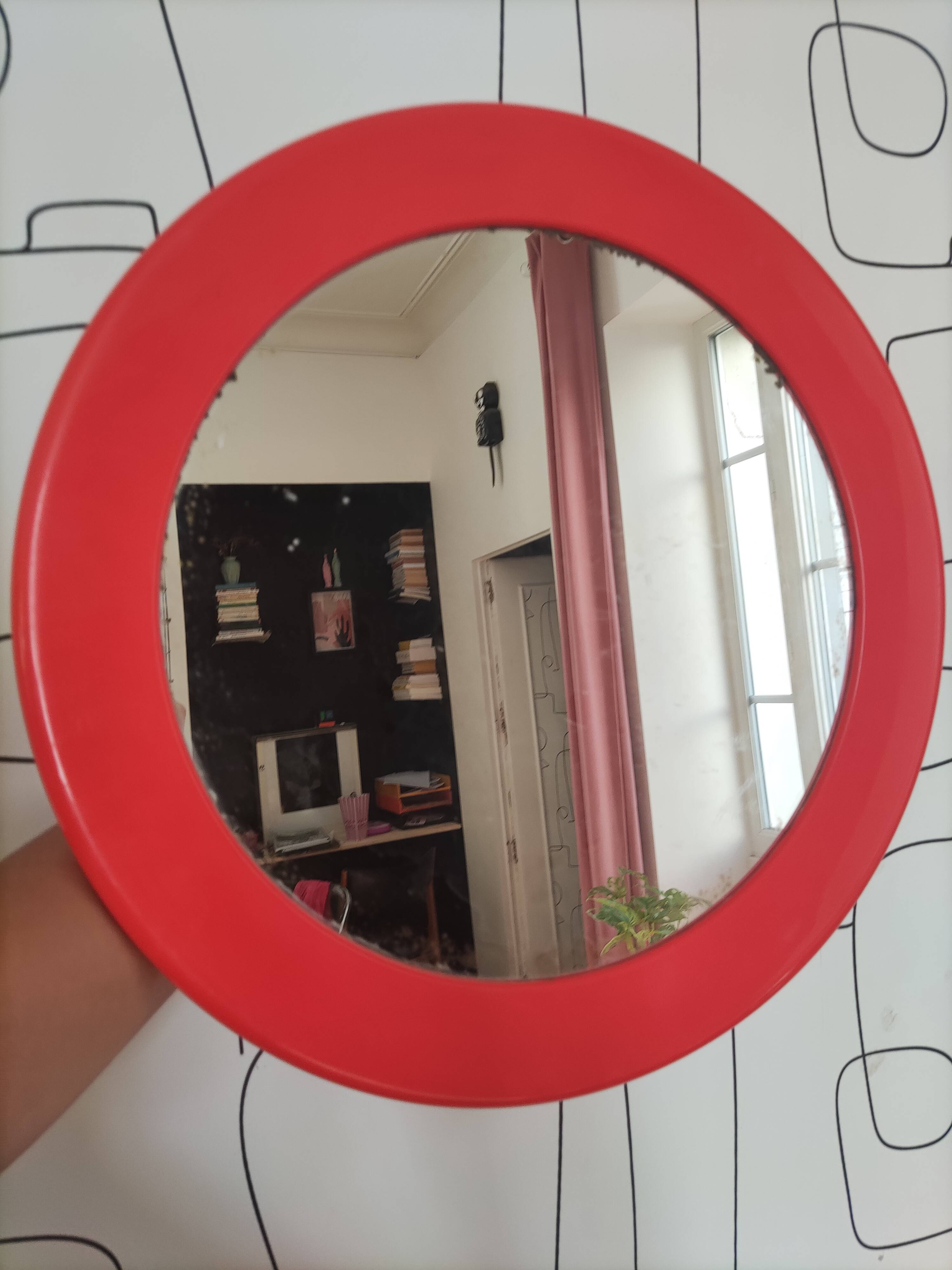 Miroir mural vintage plastique