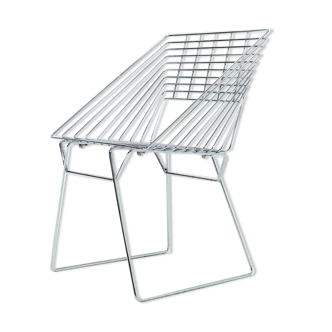 Chromed steel wire chair  1970