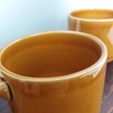 7-cup bistro coffee set in caramel mustard color