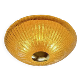 Plafonnier en verre de Murano Graniglia Amber avec lentille vénitienne par Simoeng