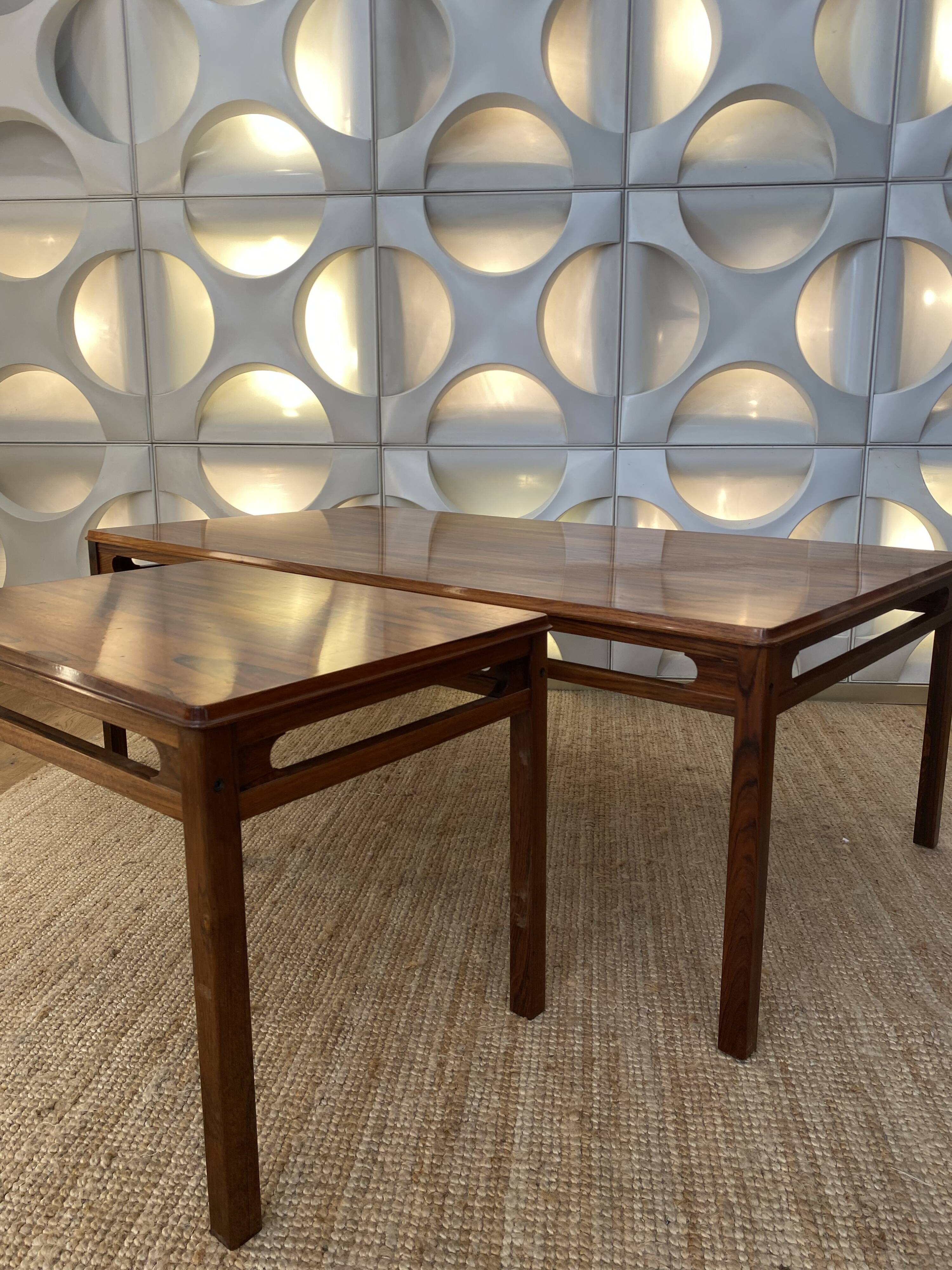 Vintage rosewood coffee tables by rasmus solber for s mobler, 1960