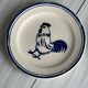 Set of 6 hand painted plates with rooster motif
