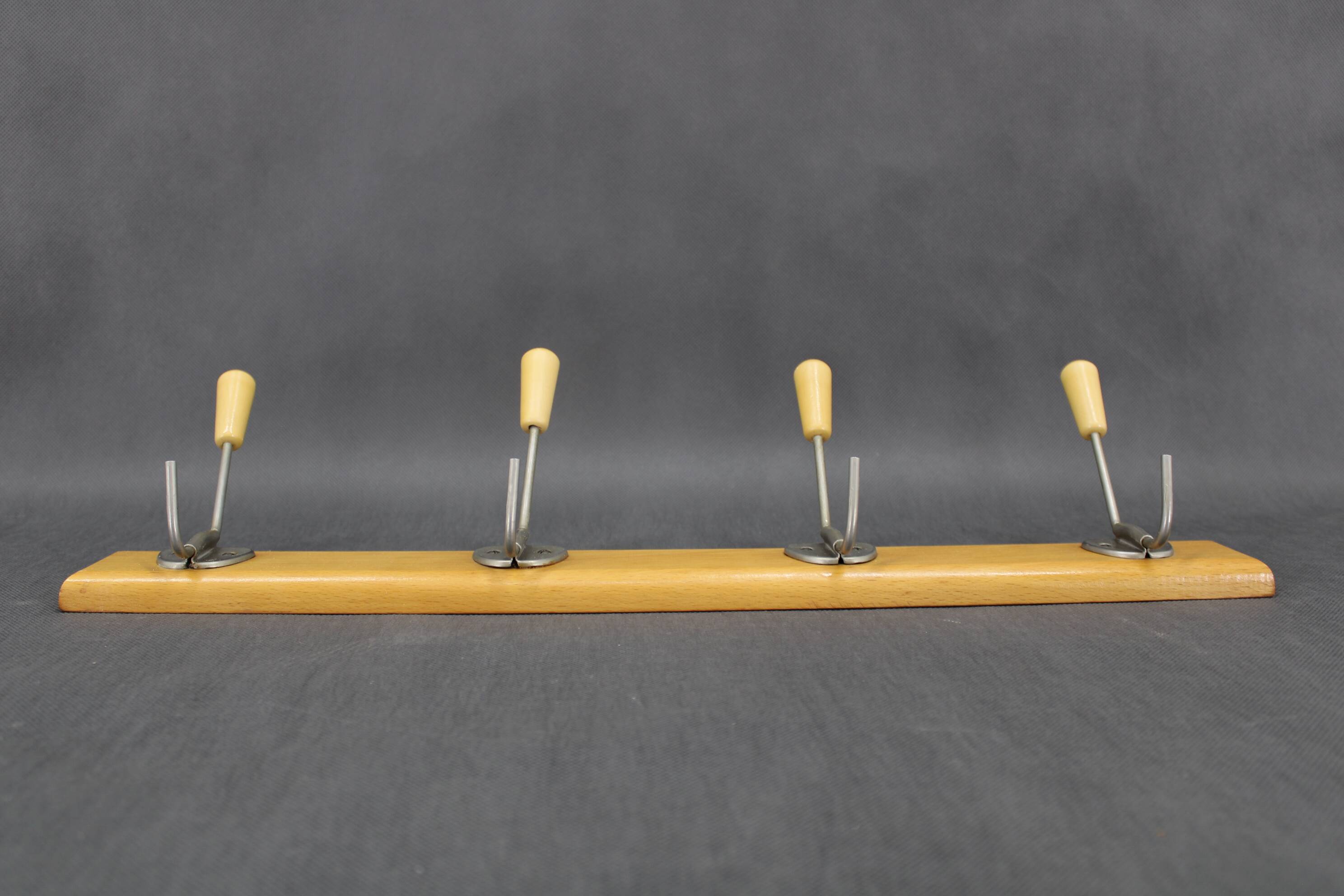 1960s Mid-century Wooden Wall Hanger, Czechoslovakia