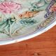 Assiette en barbotine, majolique Wasmuel décor roses
