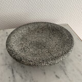 Black round ceramic ashtray