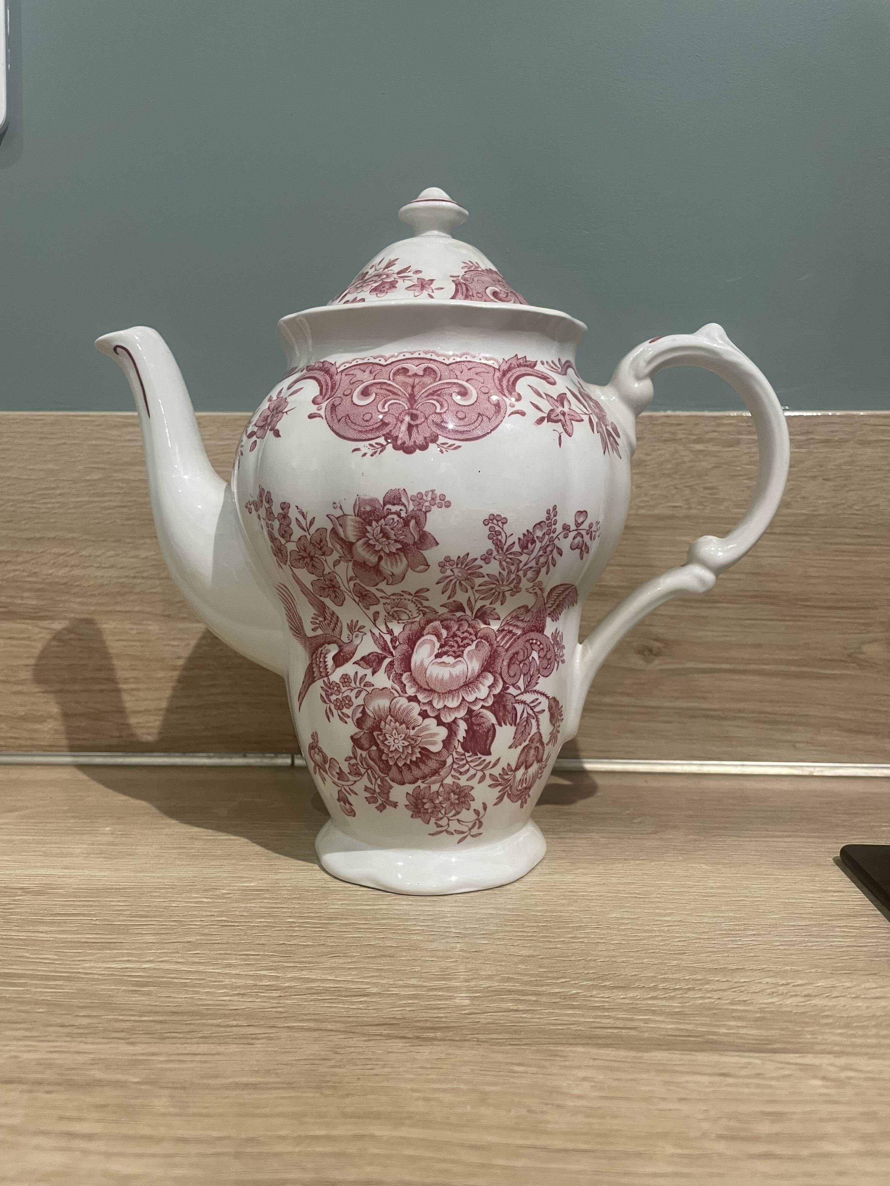 Ridgway pink english porcelain coffee service