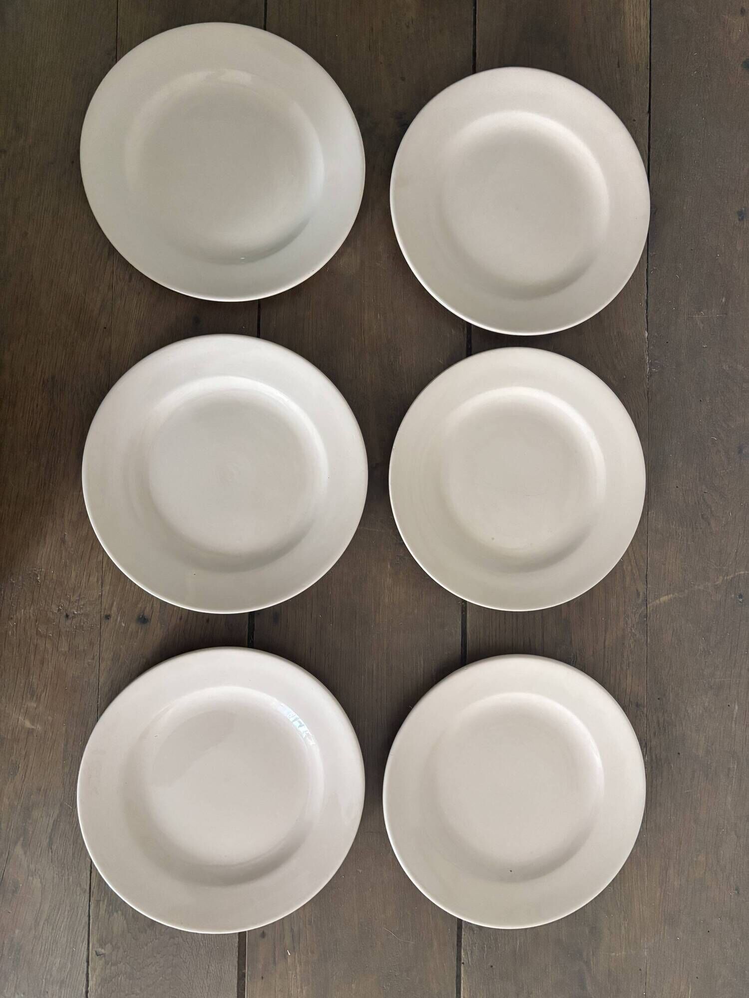 Set of 12 vintage plates Digoin Sarreguemines – Powder pink
