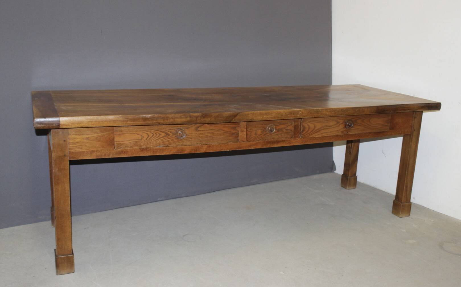 19th Century Walnut Farm Table