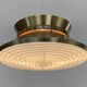 Brass colored aluminium pendant light by Carl Thore for Granhaga Metall. Sweden 1970s.