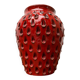 Strawberry ceramic vase from the mid-century by Fratelli Fanciullacci for Bitossi, 1960s.