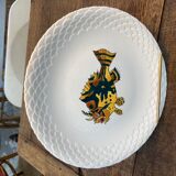 Series of 9 Gien fish plates