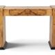 Bureau Art Déco en bois de hêtre et loupe d’orme 2 tiroirs