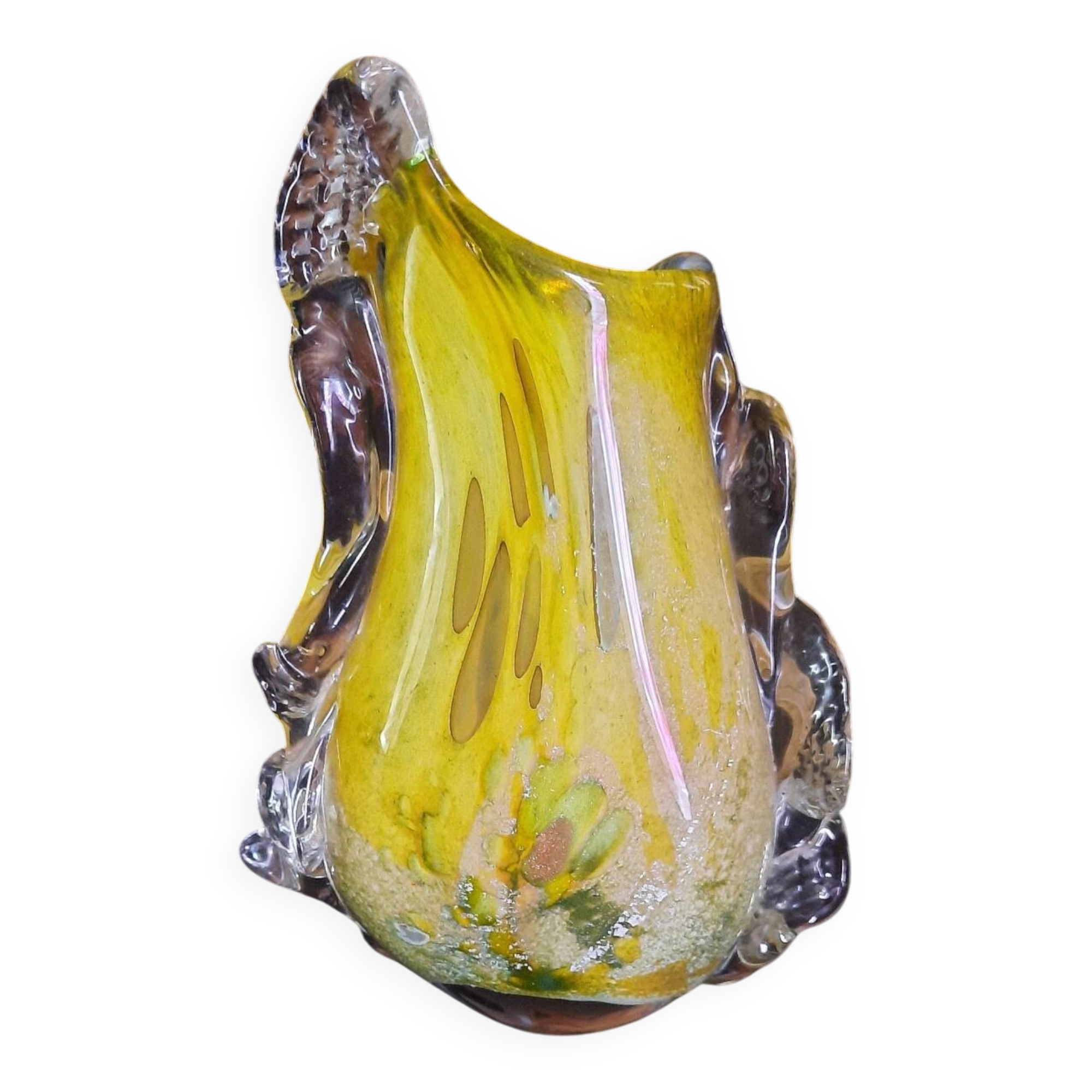 Vintage blown glass artistic vase