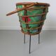 60s 70s rattan tripod worker
