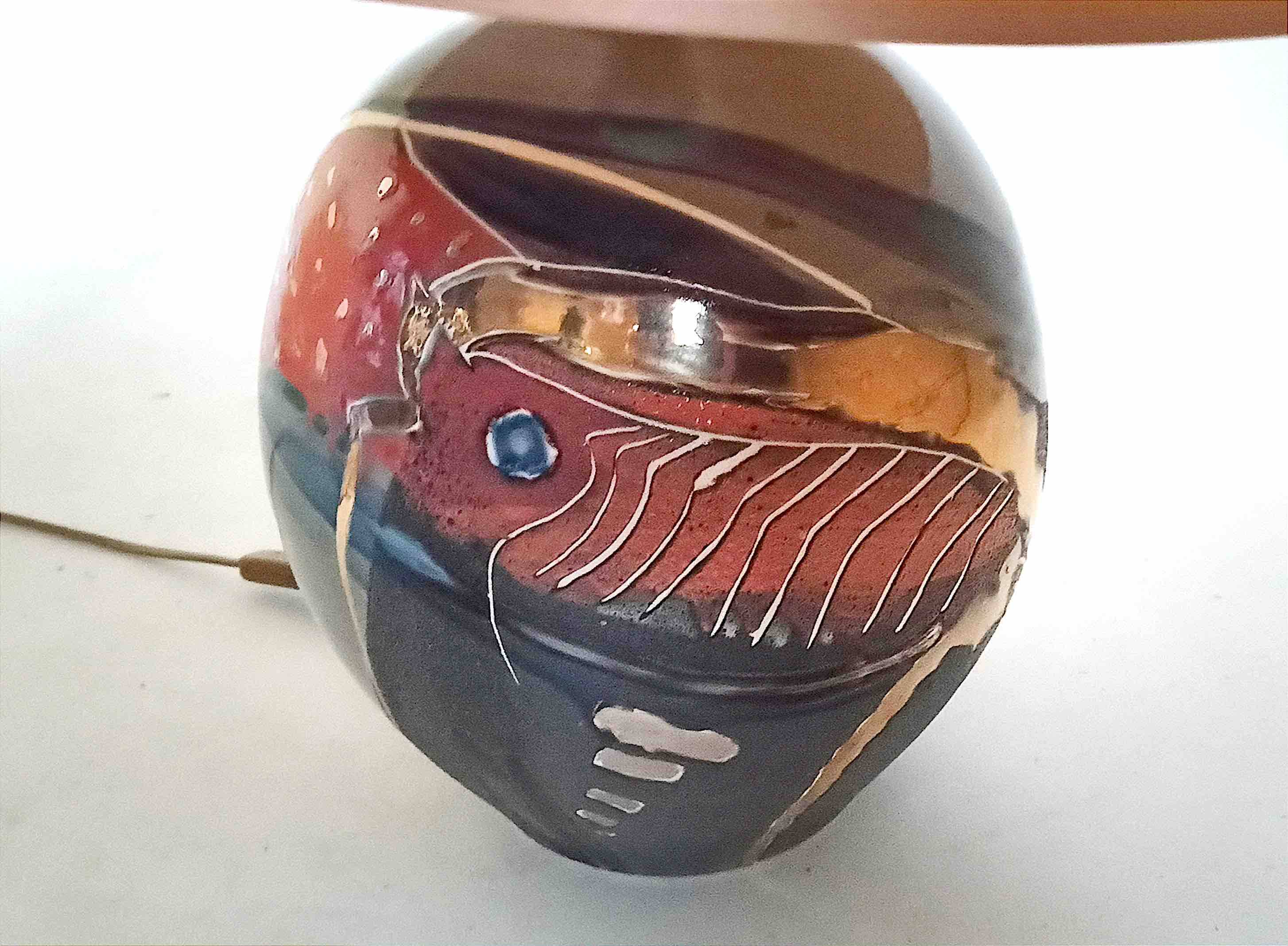 Vintage ceramic table lamp Height 61 cm