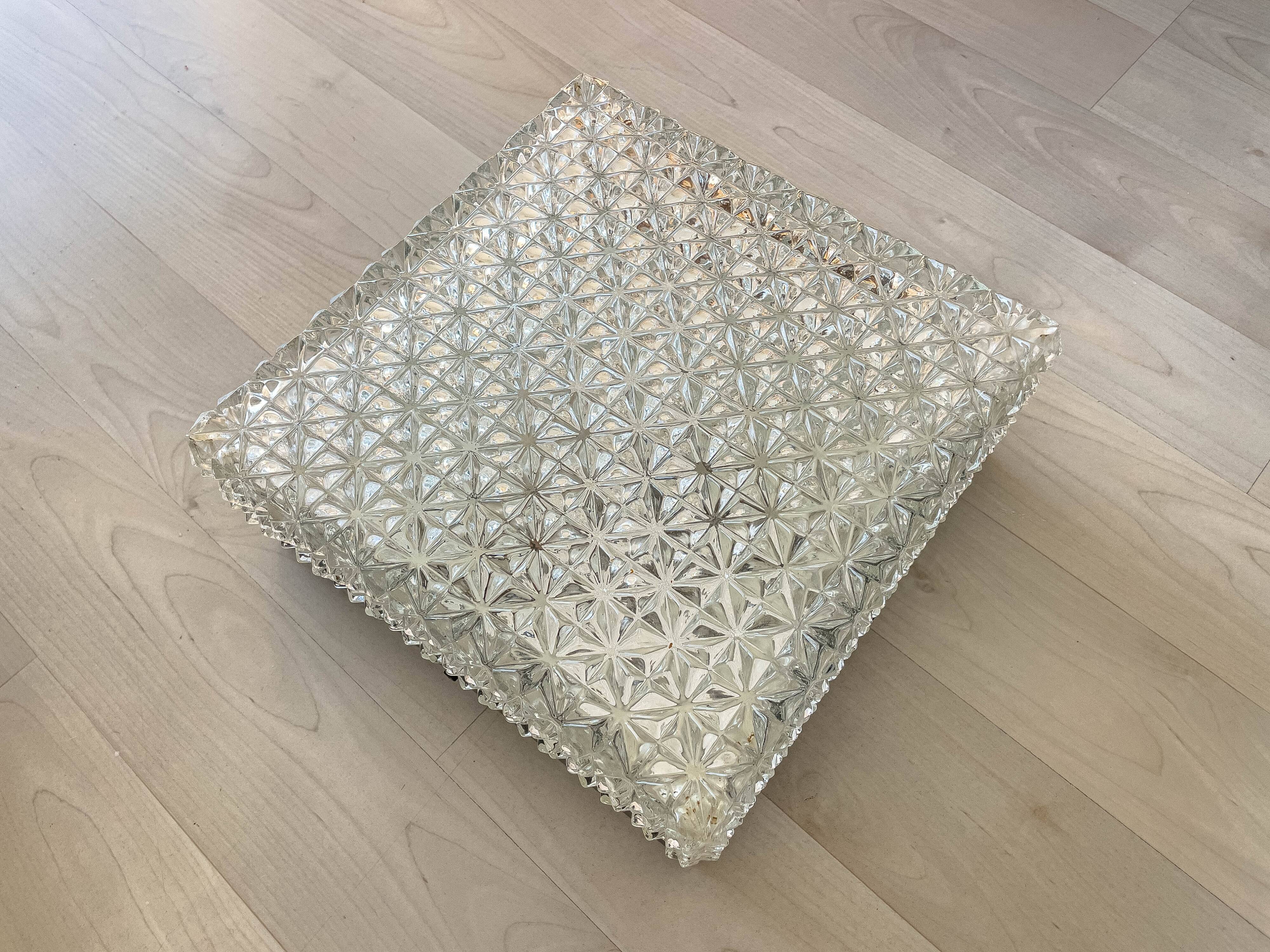 ERCO 2xE27 vintage glass ceiling light