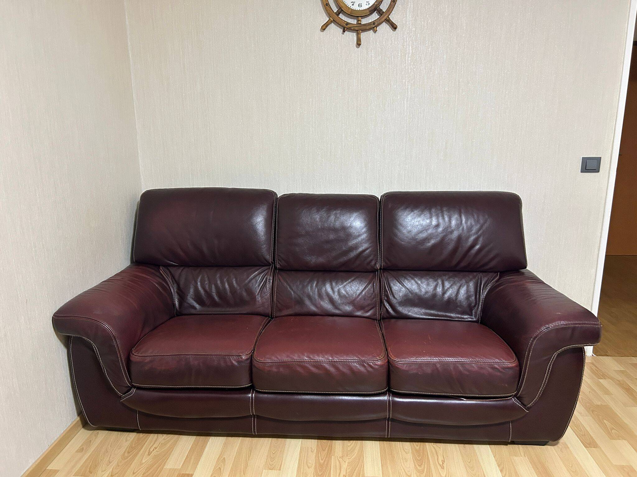 Genuine leather sofa