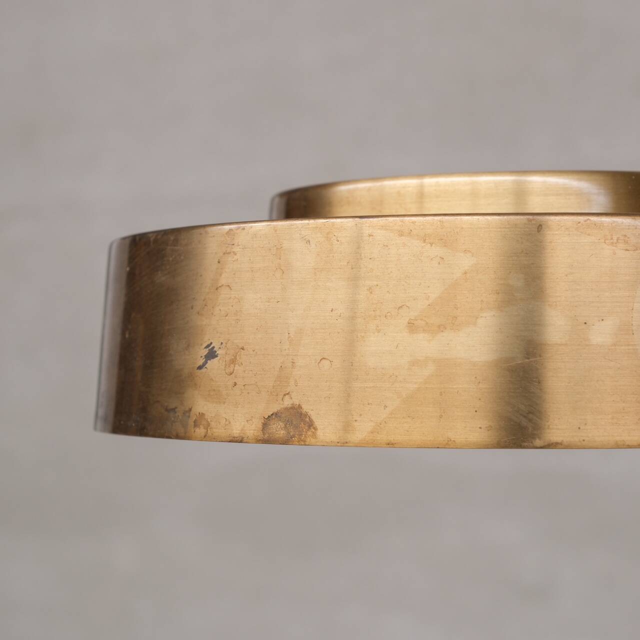 Brass and Leather Swedish Mid-Century Table Lamp