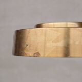 Brass and Leather Swedish Mid-Century Table Lamp