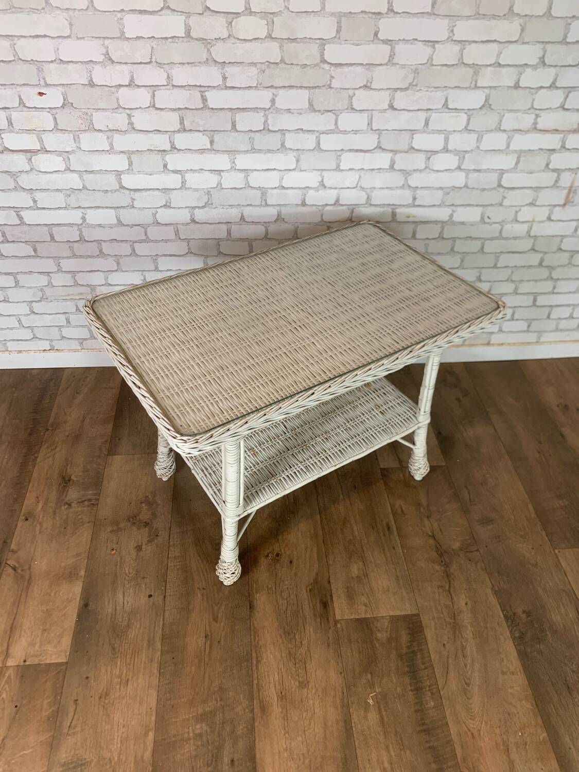 Vintage rattan coffee table 1960
