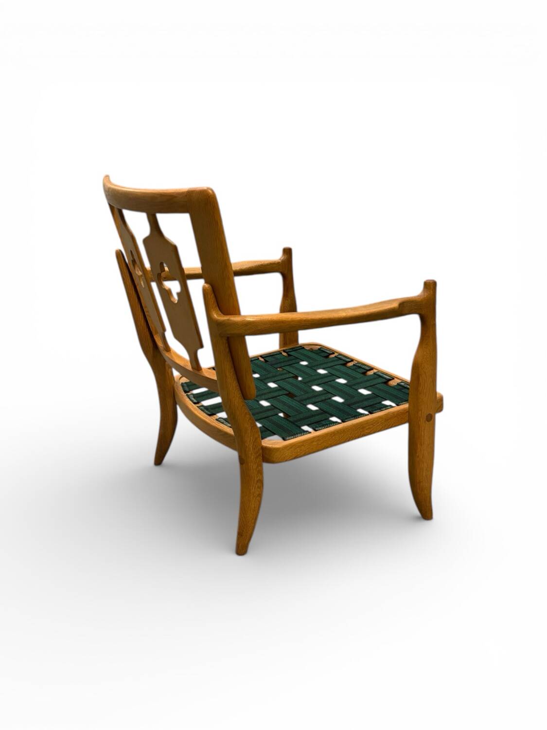 "José" armchair in solid oak by Guillerme & Chambron for Votre Ma