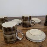 5 glazed stoneware espresso cups
