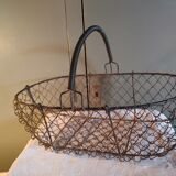 Ancien panier de pêche en fil de fer