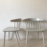Ensemble de 4 chaises blanche "J104" par Jørgen Bækmark pour FDB Møbler 1960s