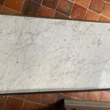 Table basse en bois et marbre