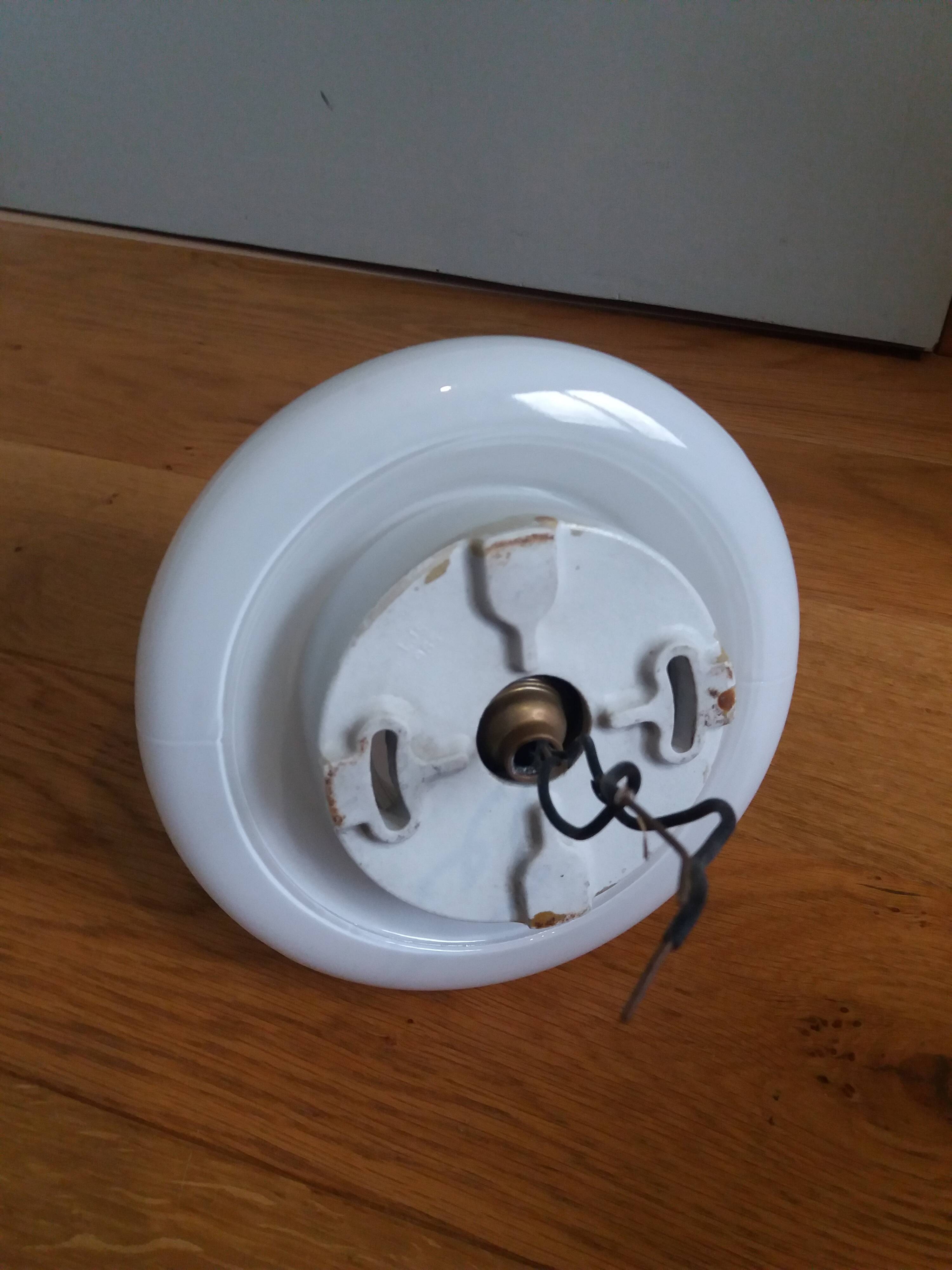 Opaline glass wall lamp