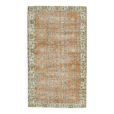 Tapis turc Oushak vintage en laine fait main