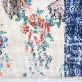 Blue floral vintage runner rug 275x74cm