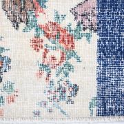 Blue floral vintage runner rug 275x74cm