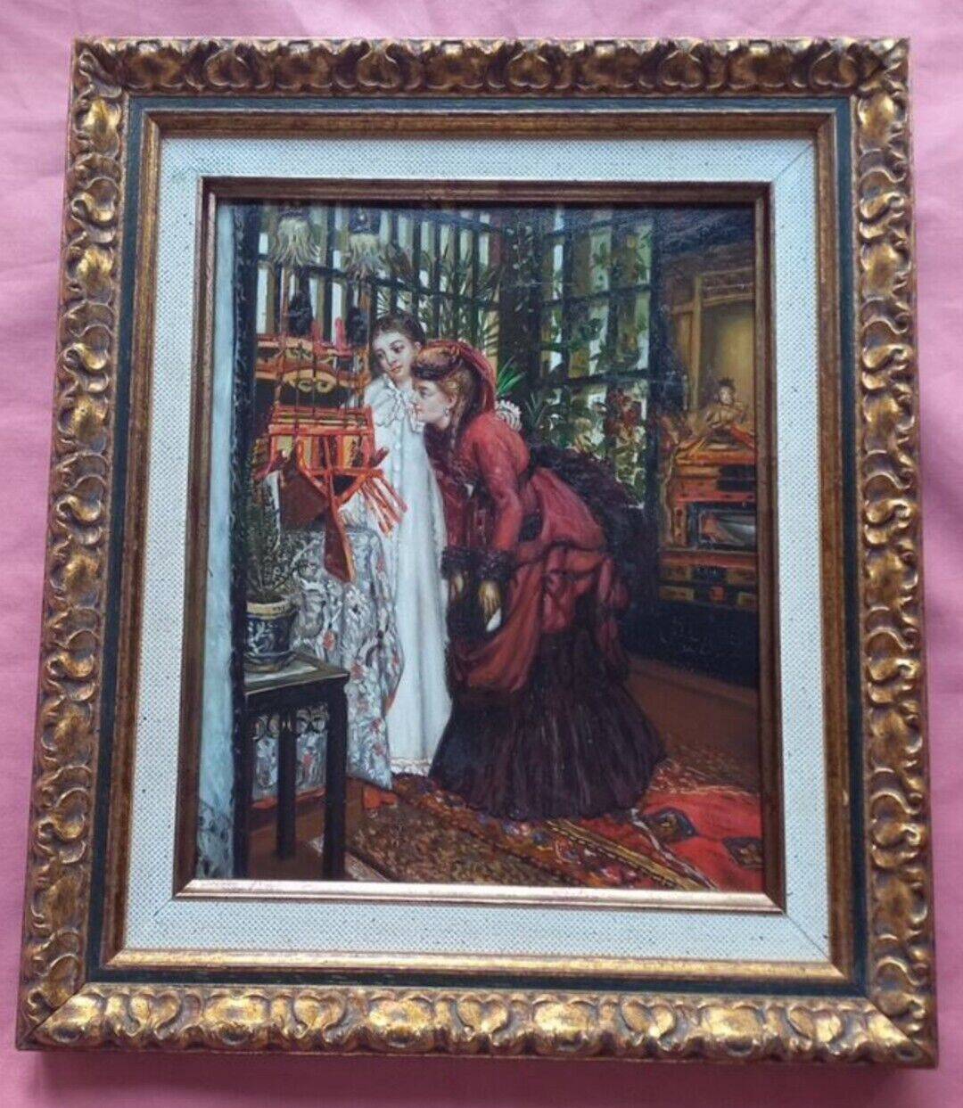 Huile sur panneau. Portrait de femmes. 20ième siècle.