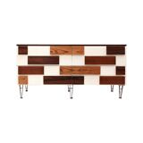 Italian Sideboard in Solid Wood with Steel Legs